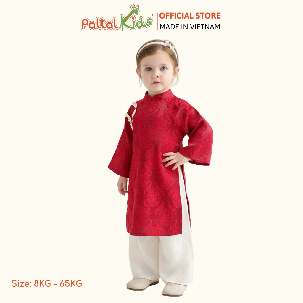 Set Áo Dài Gấm Mềm Cách Tân Bé Gái Cao Cấp - 533 6122