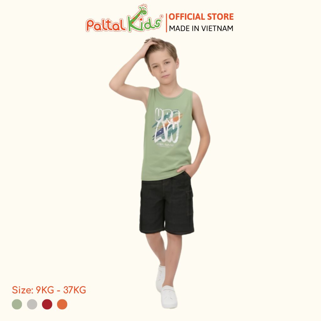 Áo Thun Sát Nách Hình In Urban Cotton Mỹ Bé Trai Cao Cấp - 020 1418