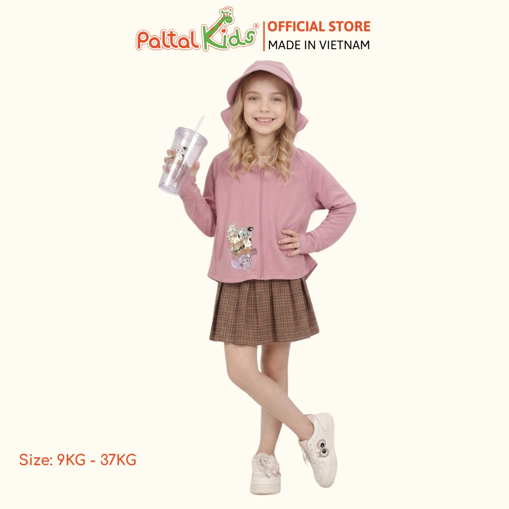 Áo Khoác Croptop Poly Chống Nắng Hình In Nhân Vật Hoạt Hình Bé Gái Cao Cấp - 311 4038