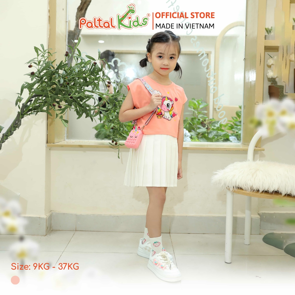 Áo Croptop Cotton Mỹ Bé Gái Cao Cấp - 020 1372