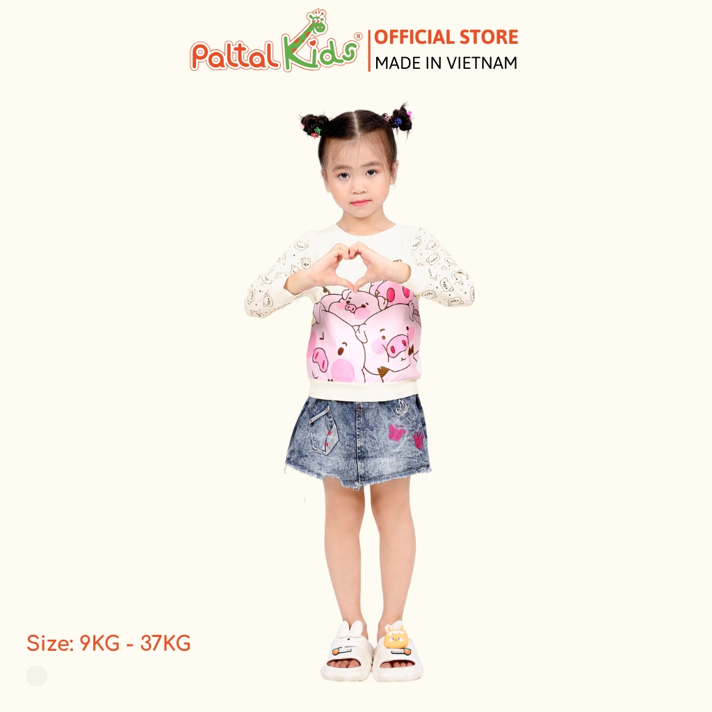Áo Sweater Cotton Borib Bé Gái Cao Cấp - 020 1382