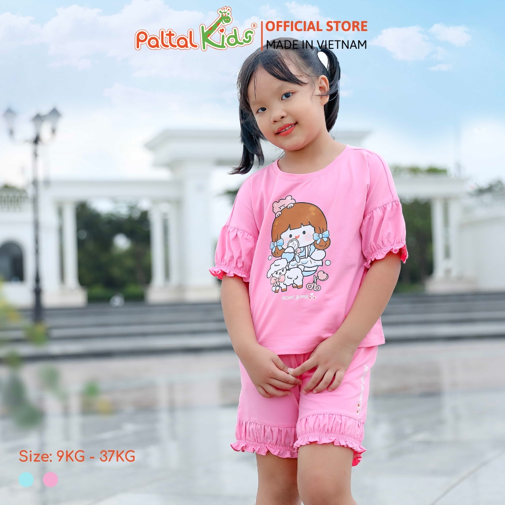 BST Mùa Thu - Bộ Đùi Tay Lỡ Cotton Mỹ Bé Gái Cao Cấp - 025 5197