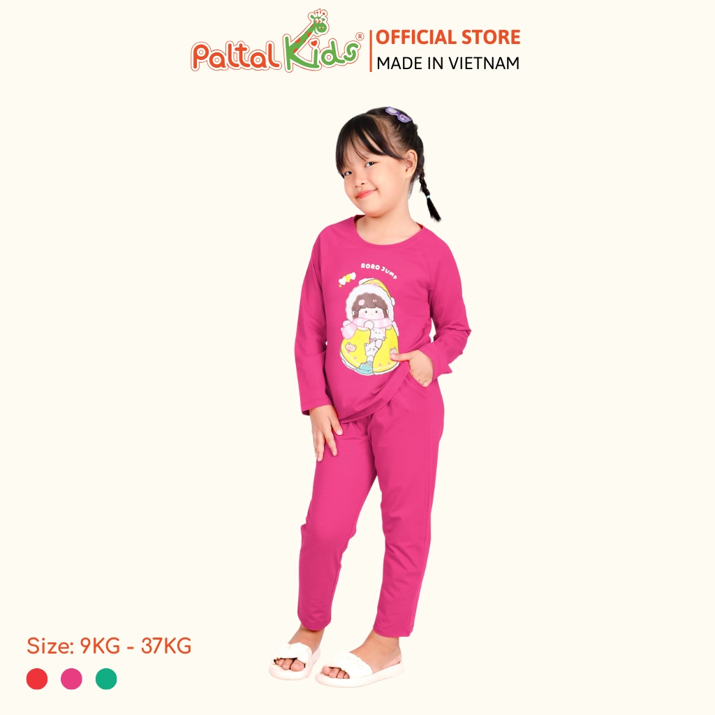 BST Mùa Đông - Đồ Bộ Tay Dài Cotton Mỹ Bé Gái Cao Cấp - 023 6021