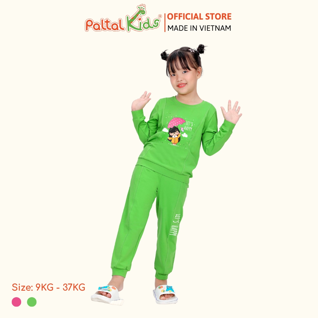 BST Mùa Đông - Bộ Dài Tay Dài Cotton Mỹ Bé Gái Cao Cấp - 023 6034