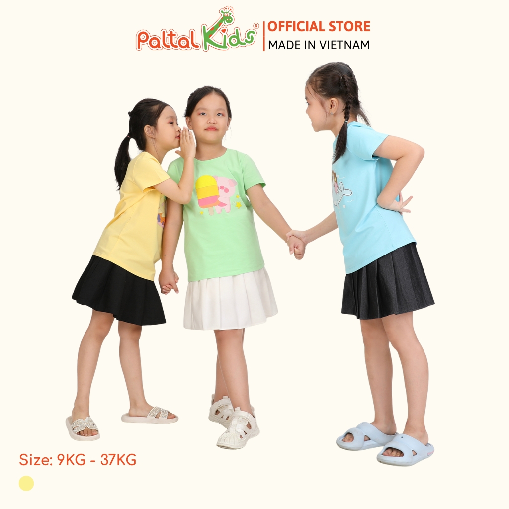 Áo Thun Cotton Mỹ Bé Gái Cao Cấp - 020 1365