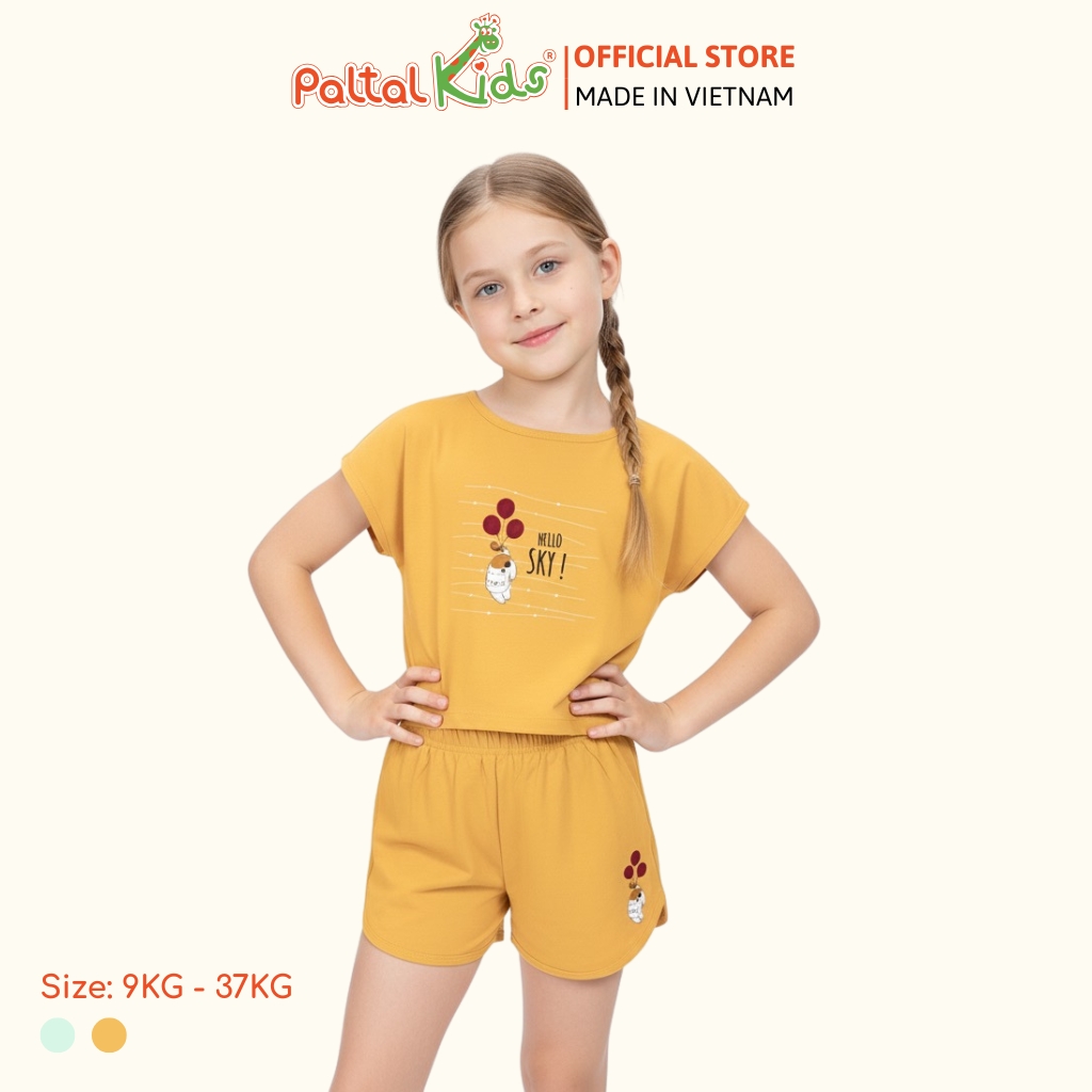 BST Mùa Hạ - Bộ Đùi Tay Ngắn Cotton Mỹ Bé Gái Cao Cấp - 025 2048