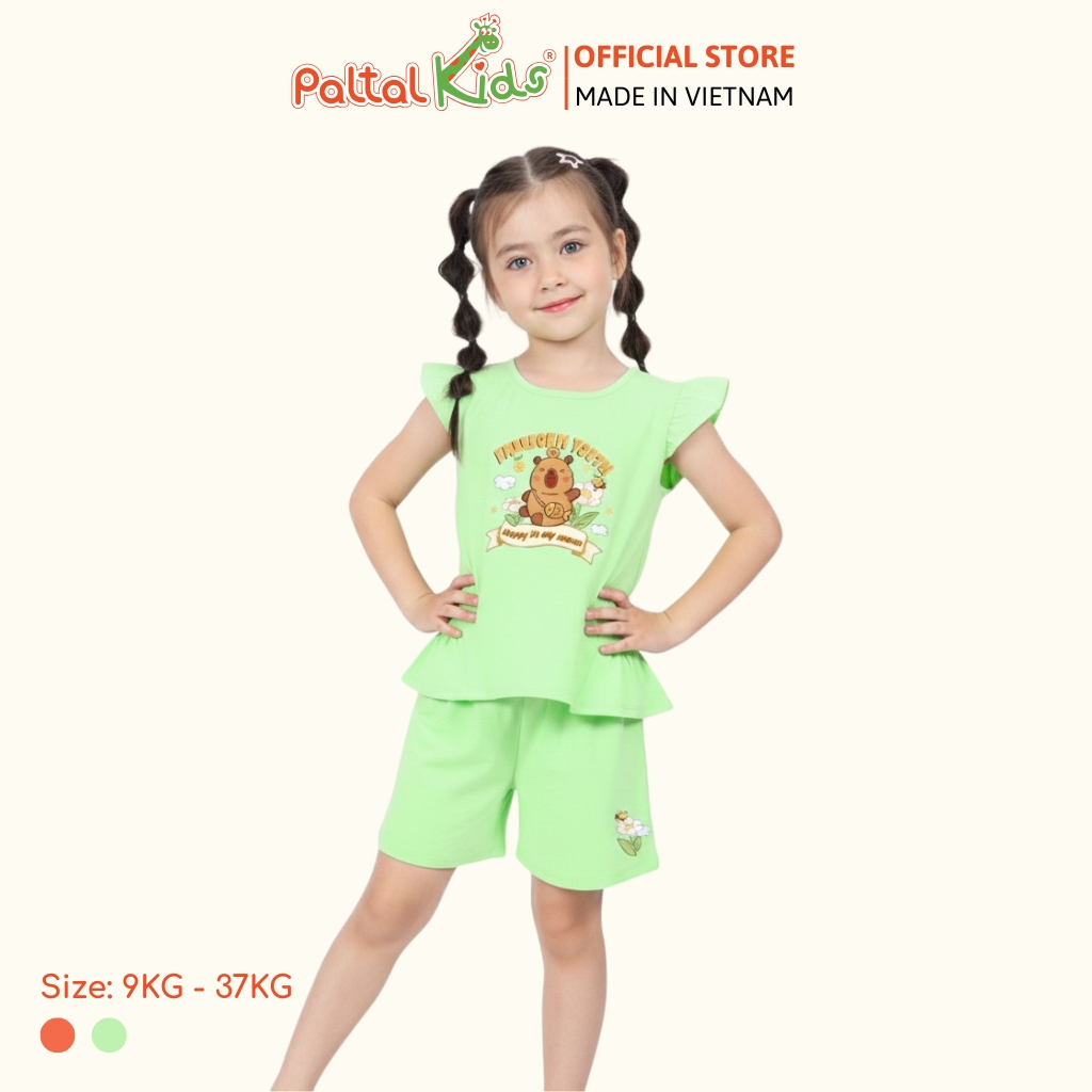 BST Mùa Hạ - Bộ Đùi Tay Ngắn Cotton Mỹ Bé Gái Cao Cấp - 025 2161