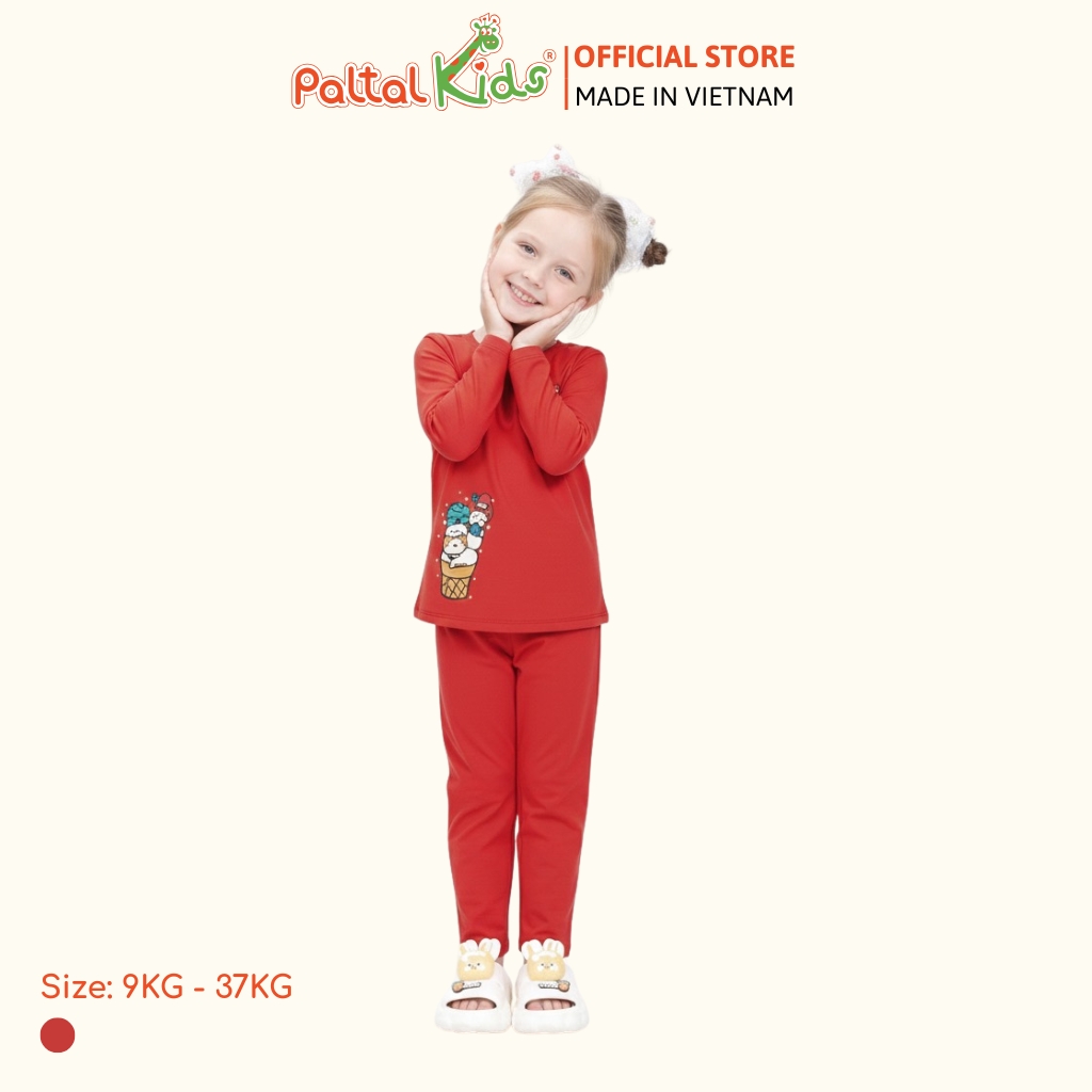 BST Mùa Đông - Bộ Dài Tay Dài Cotton Mỹ Bé Gái Cao Cấp - 023 6086