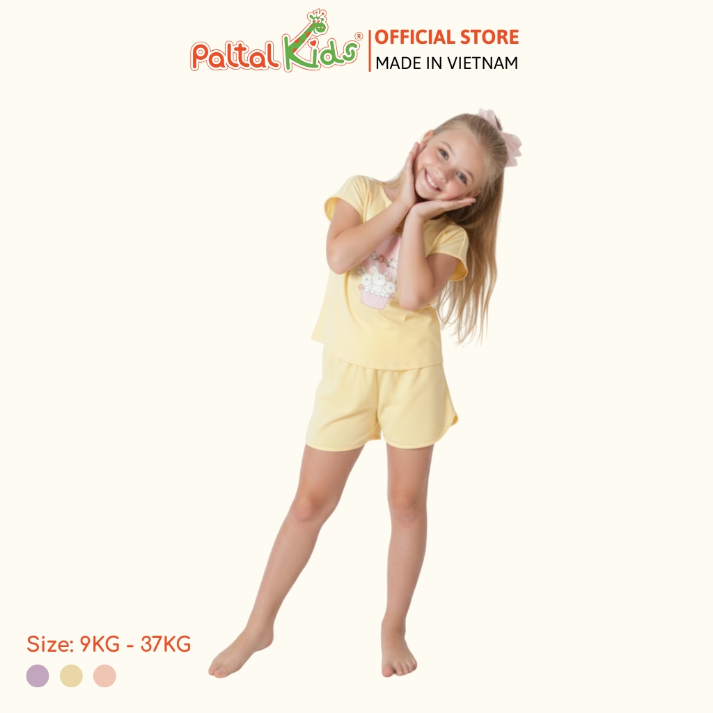 BST Mùa Hạ - Bộ Đùi Tay Ngắn Cotton Mỹ Bé Gái Cao Cấp - 025 2155