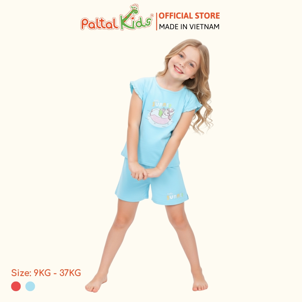 BST Mùa Hạ - Bộ Đùi Tay Ngắn Cotton Mỹ Bé Gái Cao Cấp - 025 5155