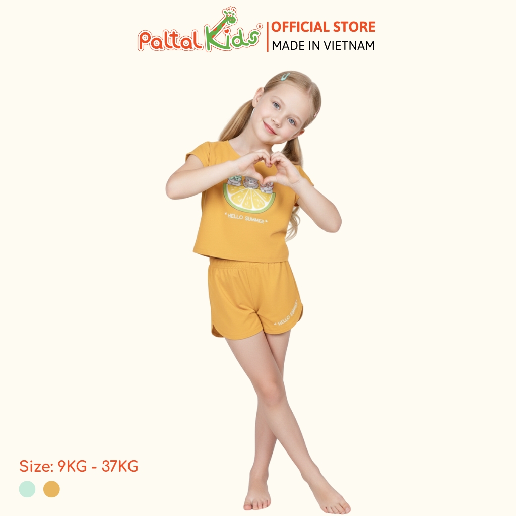 BST Mùa Hạ - Bộ Đùi Tay Ngắn Cotton Mỹ Bé Gái Cao Cấp - 025 5158