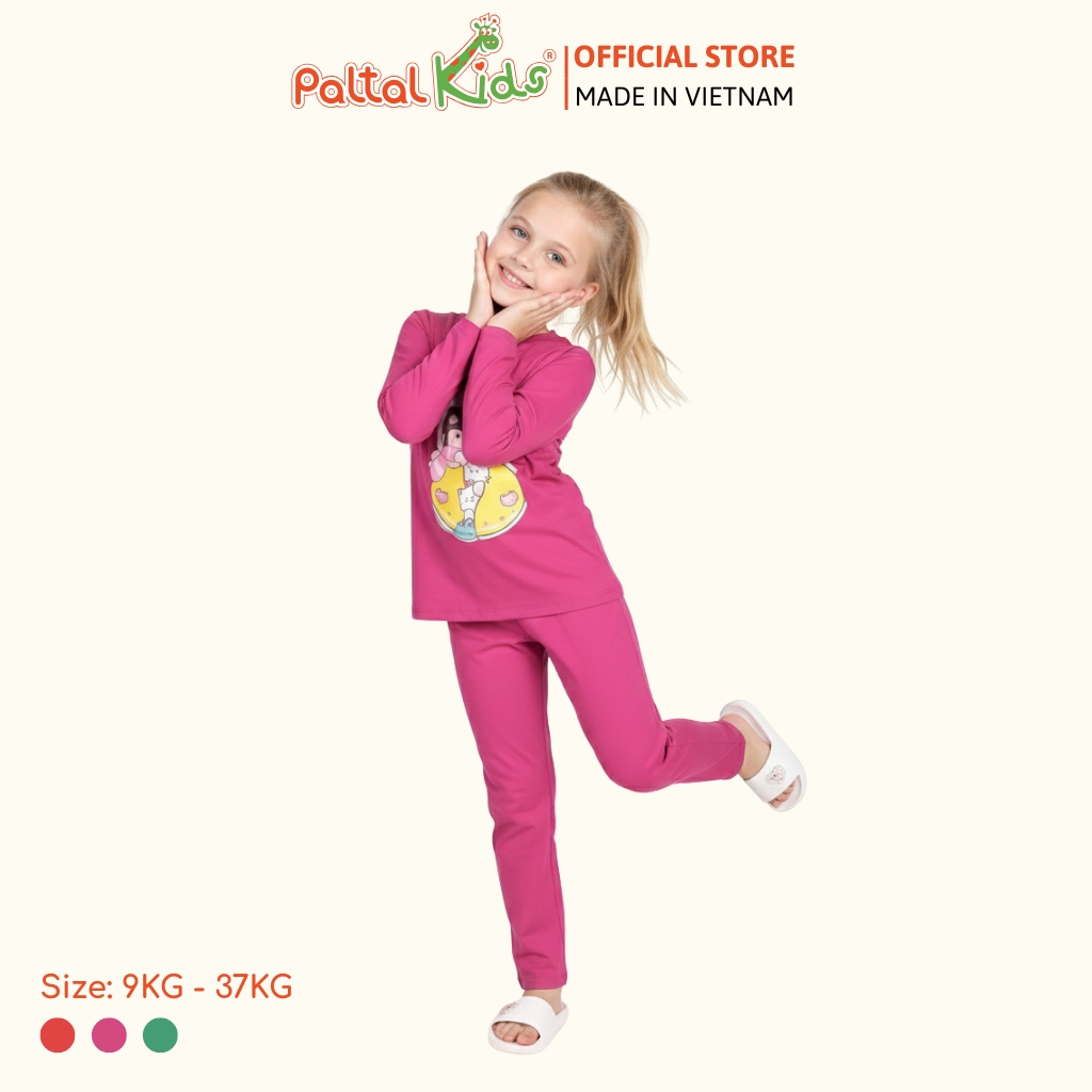 BST Mùa Đông - Đồ Bộ Tay Dài Cotton Mỹ Bé Gái Cao Cấp - 023 6021