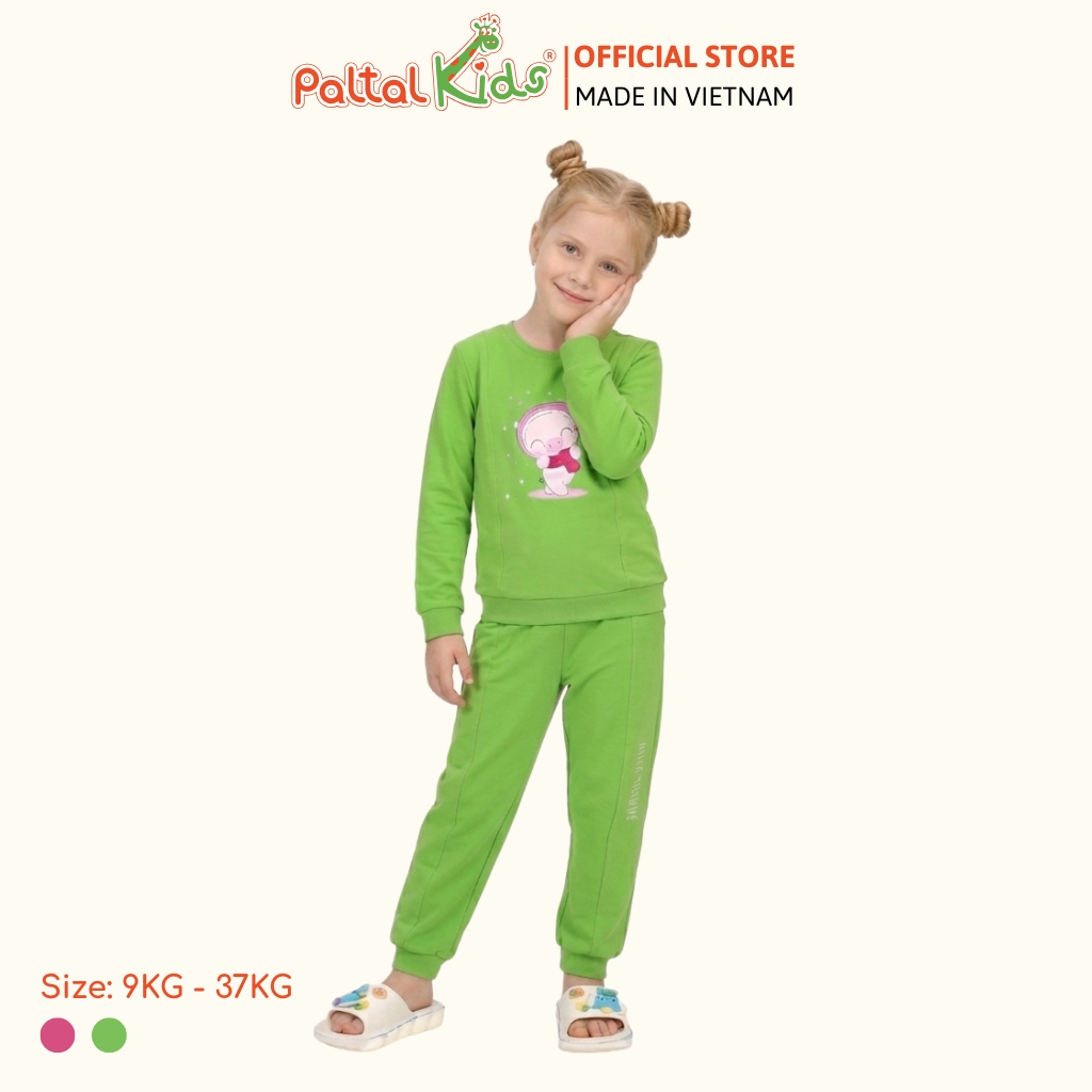 BST Mùa Đông - Đồ Bộ Tay Dài Cotton Mỹ Bé Gái Cao Cấp - 023 6018