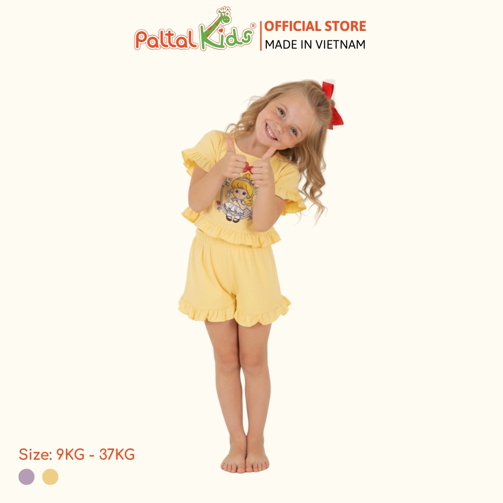 BST Mùa Xuân - Bộ Đùi Tay Ngắn Cotton Mỹ Bé Gái Cao Cấp - 025 2174