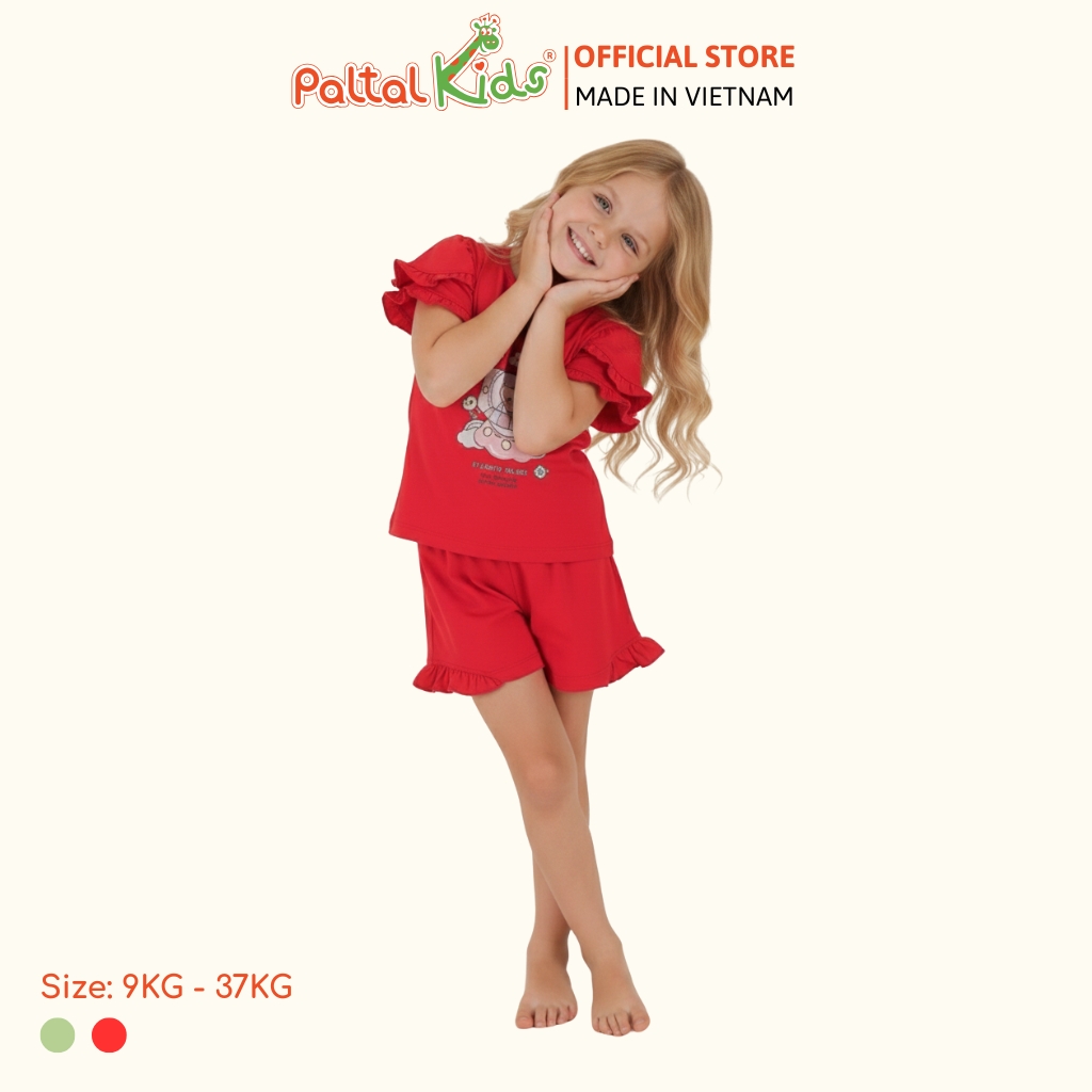 BST Mùa Xuân - Bộ Đùi Tay Ngắn Cotton Mỹ Bé Gái Cao Cấp - 025 2170