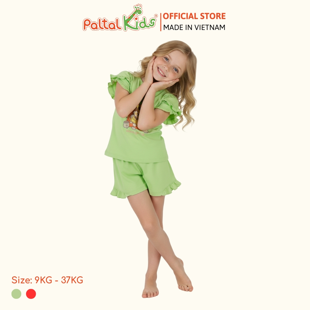 BST Mùa Xuân - Bộ Đùi Tay Ngắn Cotton Mỹ Bé Gái Cao Cấp - 025 2169