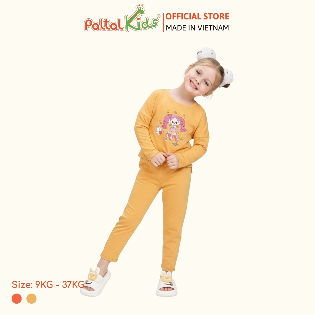 BST Mùa Đông - Bộ Dài Tay Dài Cotton Mỹ Bé Gái Cao Cấp - 023 6084