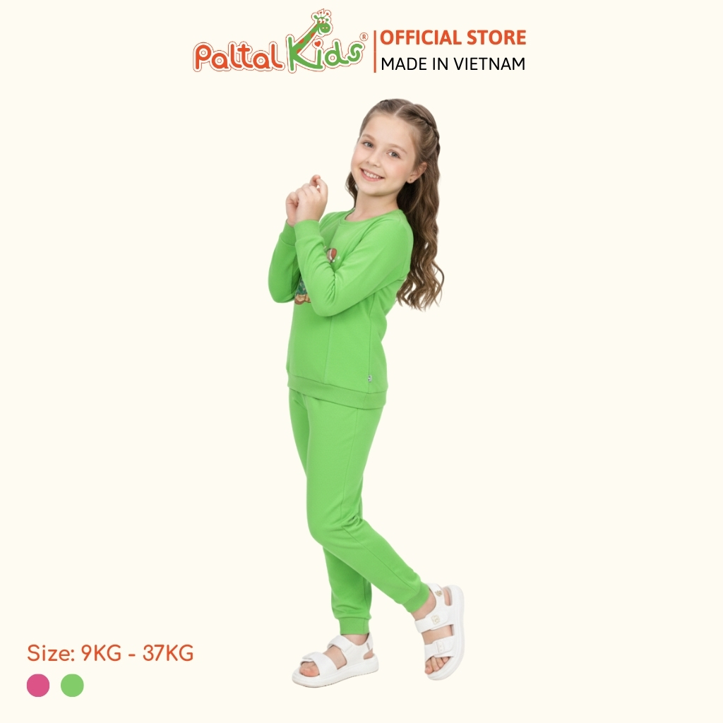 BST Mùa Đông - Bộ Dài Tay Dài Cotton Mỹ Bé Gái Cao Cấp - 023 6079