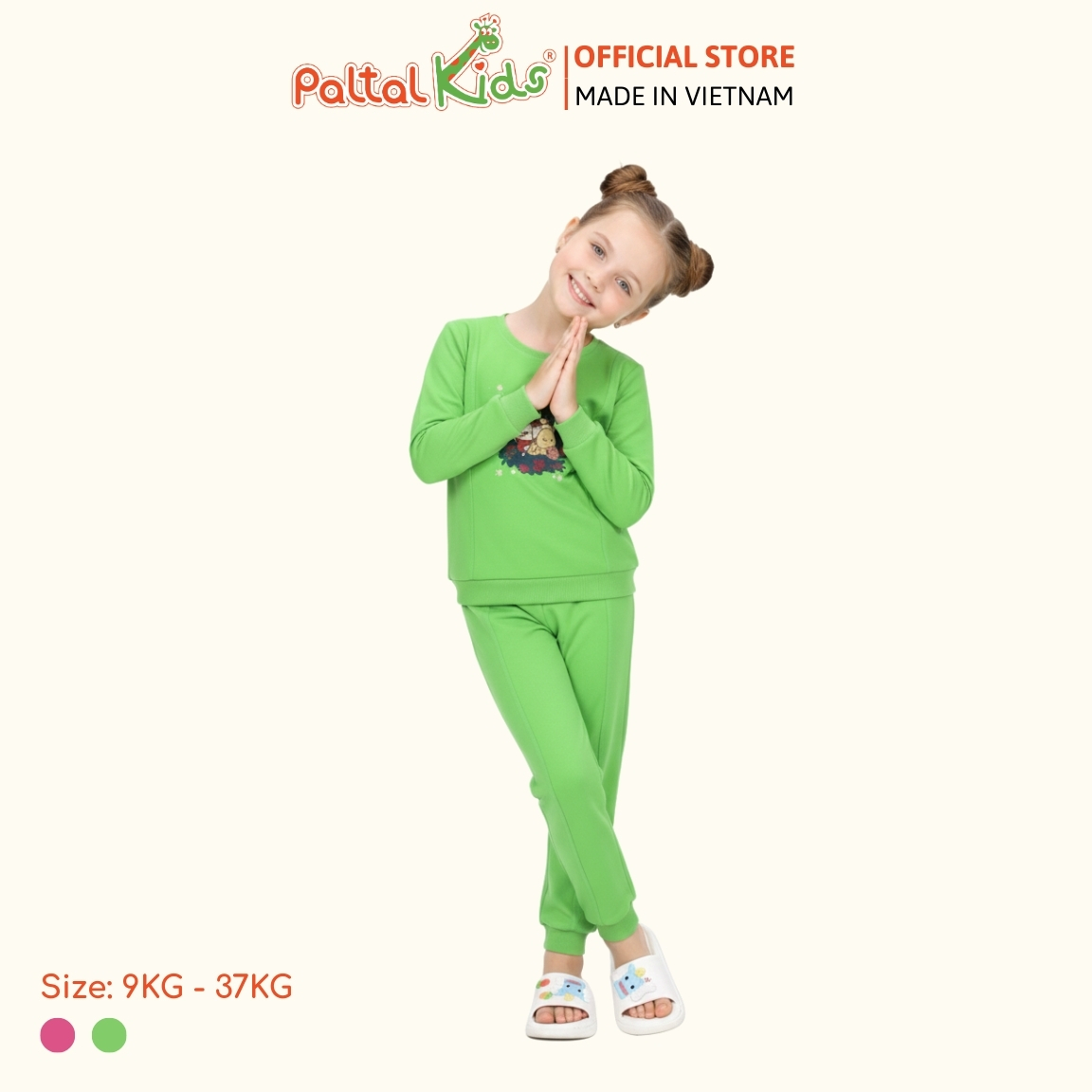 BST Mùa Đông - Bộ Dài Tay Dài Cotton Mỹ Bé Gái Cao Cấp - 023 6085