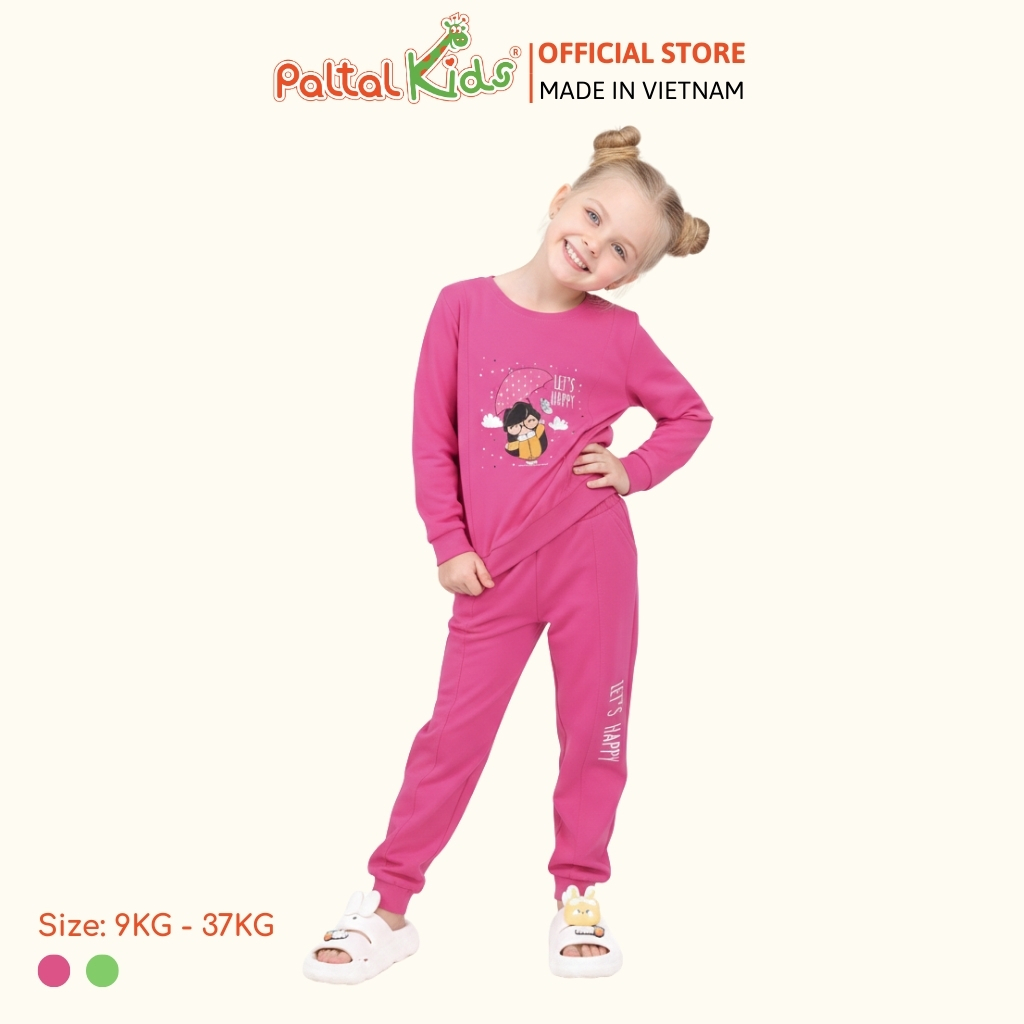 BST Mùa Đông - Bộ Dài Tay Dài Cotton Mỹ Bé Gái Cao Cấp - 023 6034