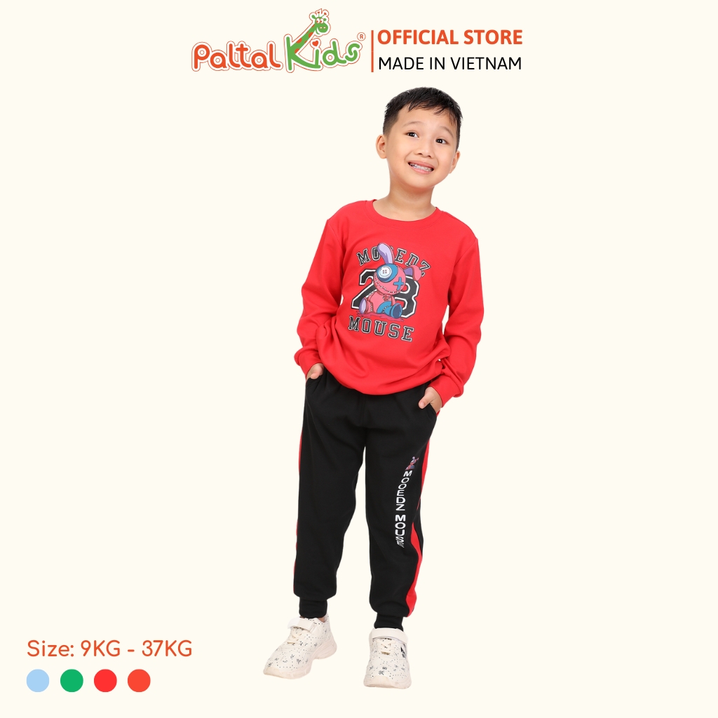 BST Mùa Đông - Đồ Bộ Dài Cotton Borib Bé Trai Cao Cấp - 223 6061