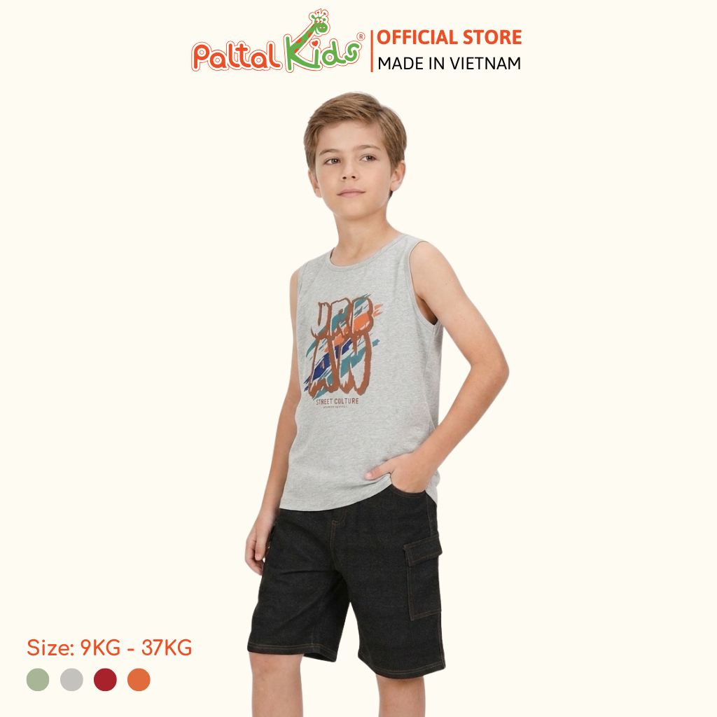 Áo Thun Sát Nách Hình In Urban Cotton Mỹ Bé Trai Cao Cấp - 020 1418