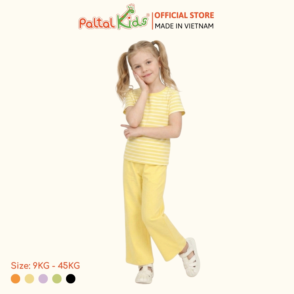 Đồ Bộ Dài Áo Dây Rút Cotton Viscose Bé Gái Cao Cấp - 023 6073