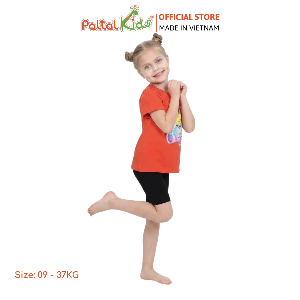 Đồ Bộ Lửng Cotton Mỹ Hình In Thỏ Cầu Vòng Bé Gái Cao Cấp - 024 7033