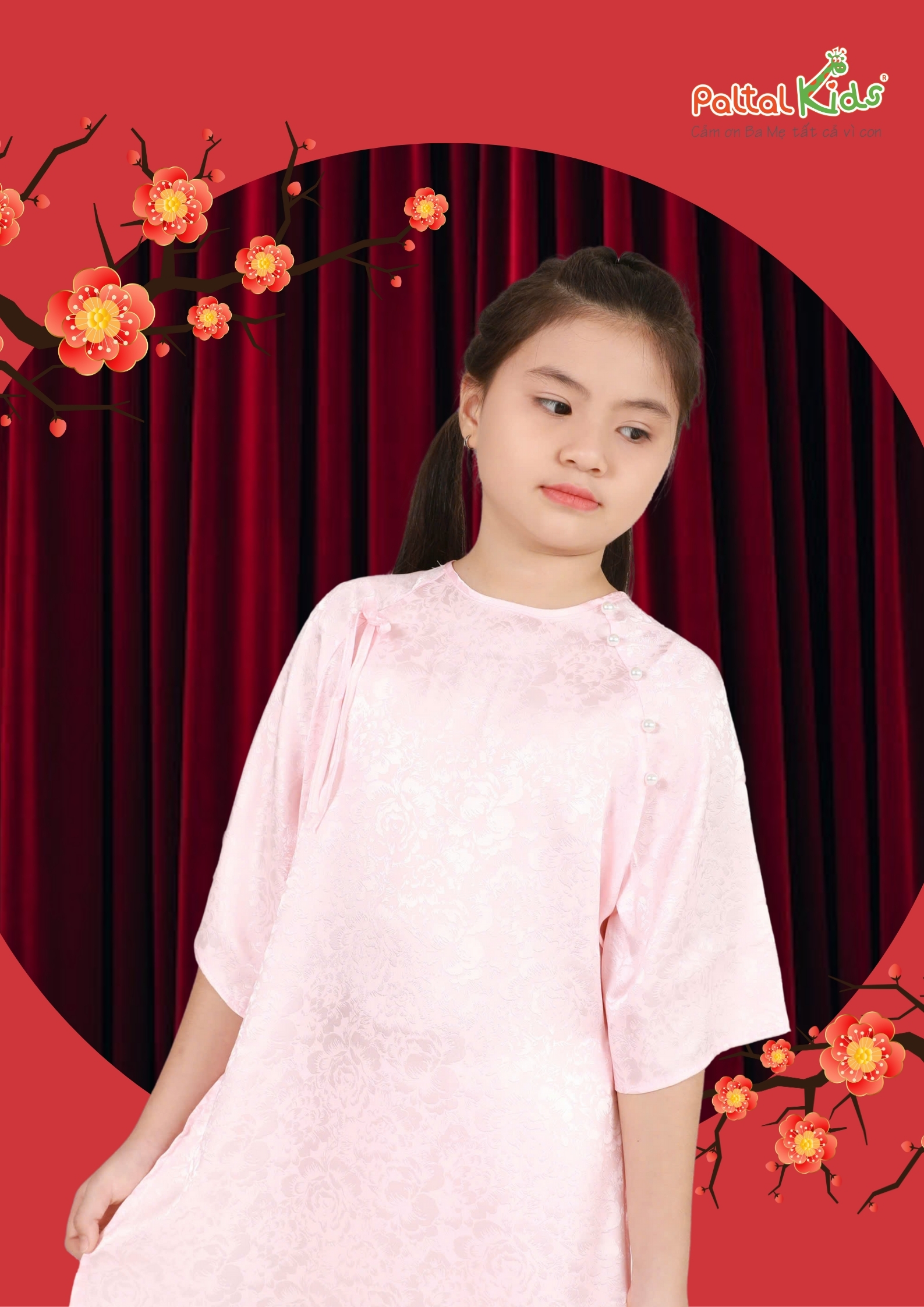 Set Áo Dài Gấm Mềm Cách Tân "Cô Ba Sài Gòn" Cao Cấp - 533 6078