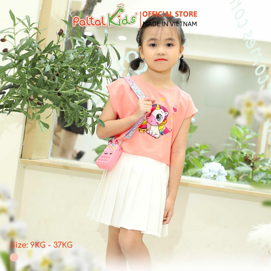Áo Croptop Cotton Mỹ Bé Gái Cao Cấp - 020 1372