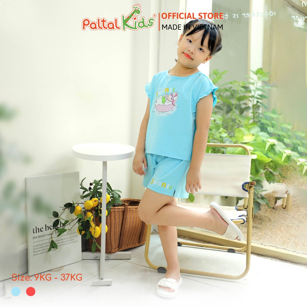 BST Mùa Hạ - Bộ Đùi Tay Ngắn Cotton Mỹ Bé Gái Cao Cấp - 025 5155