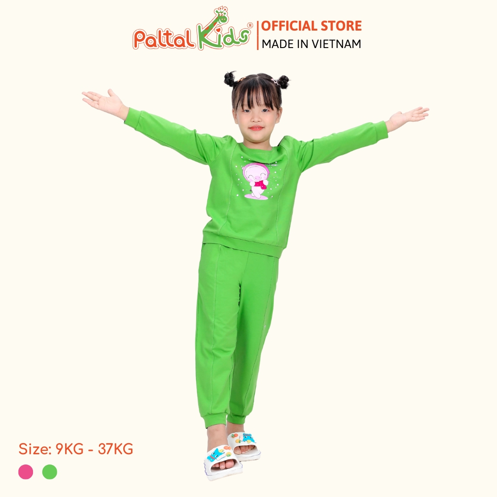 BST Mùa Đông - Đồ Bộ Tay Dài Cotton Mỹ Bé Gái Cao Cấp - 023 6018