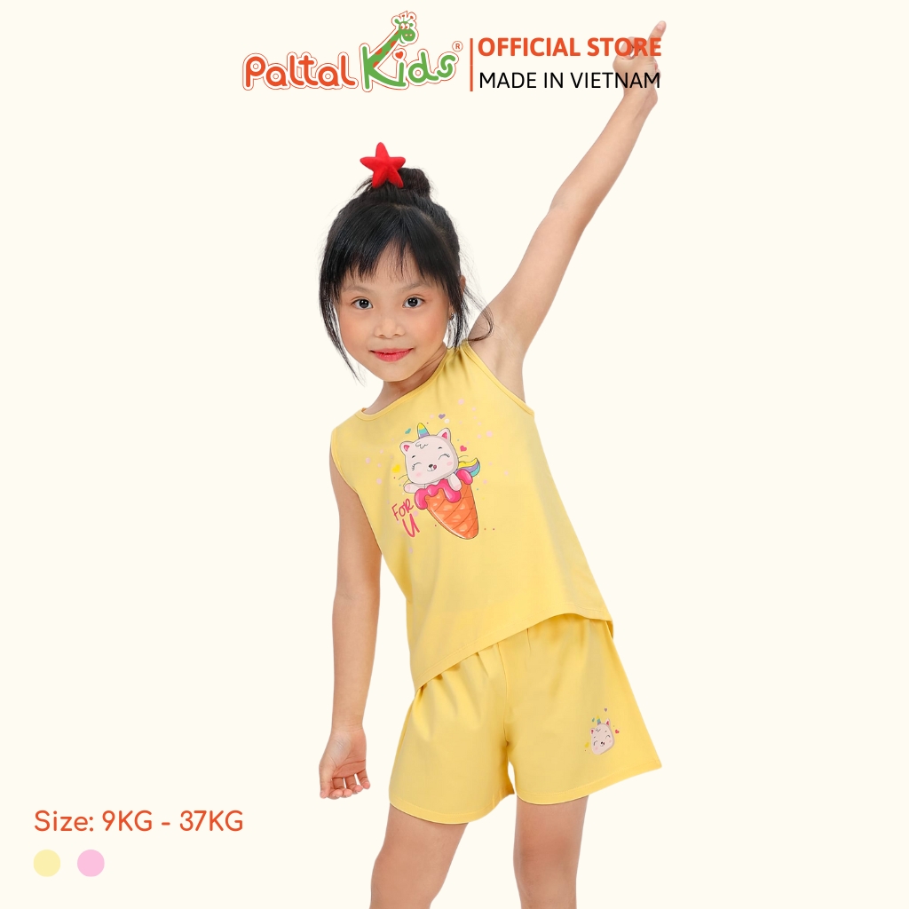 BST Mùa Hạ - Bộ Đùi Tay Ngắn Cotton Mỹ Bé Gái Cao Cấp - 025 2063