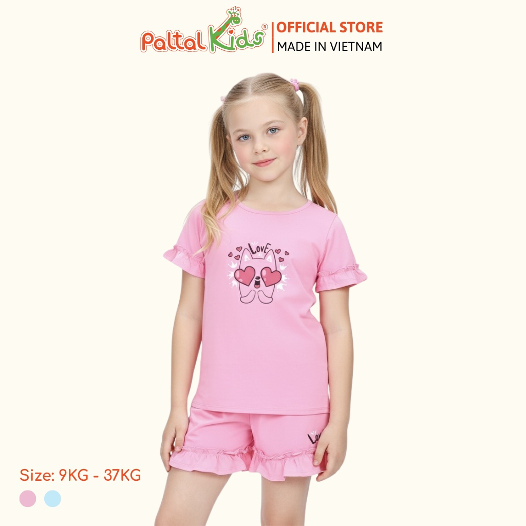 BST Mùa Xuân - Bộ Đùi Tay Ngắn Cotton Mỹ Bé Gái Cao Cấp - 025 2038