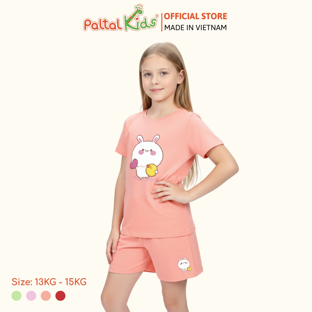 Đồ Bộ Đùi Cơ Bản Cotton Mỹ Bé Gái Cao Cấp - 025 2017 - Size 10