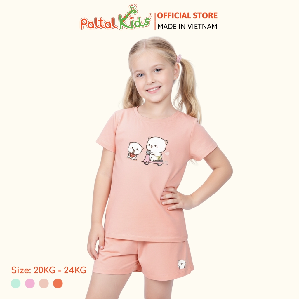 Đồ Bộ Đùi Cơ Bản Cotton Mỹ Bé Gái Cao Cấp - 025 2019 - Size 12