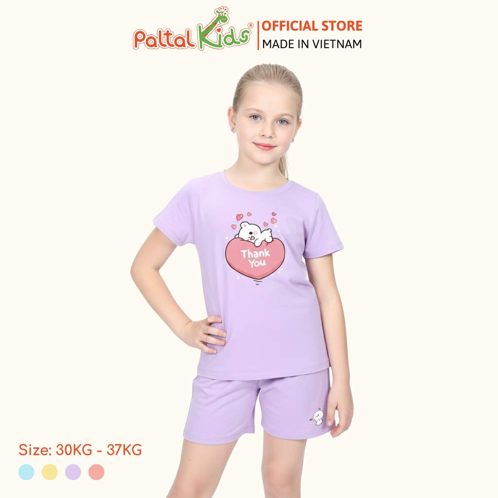 Đồ Bộ Đùi Cơ Bản Cotton Mỹ Bé Gái Cao Cấp - 025 2015 - Size 14