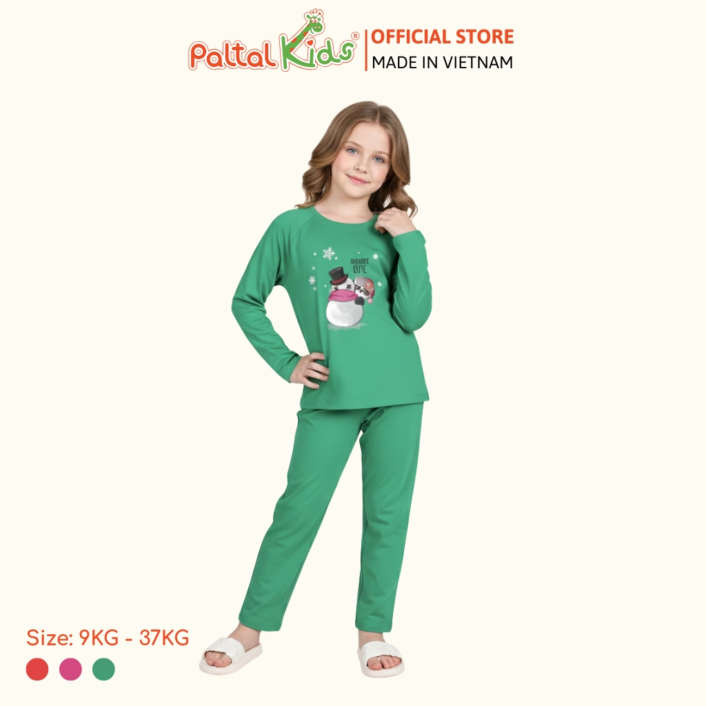 BST Mùa Đông - Đồ Bộ Tay Dài Cotton Mỹ Bé Gái Cao Cấp - 023 6037