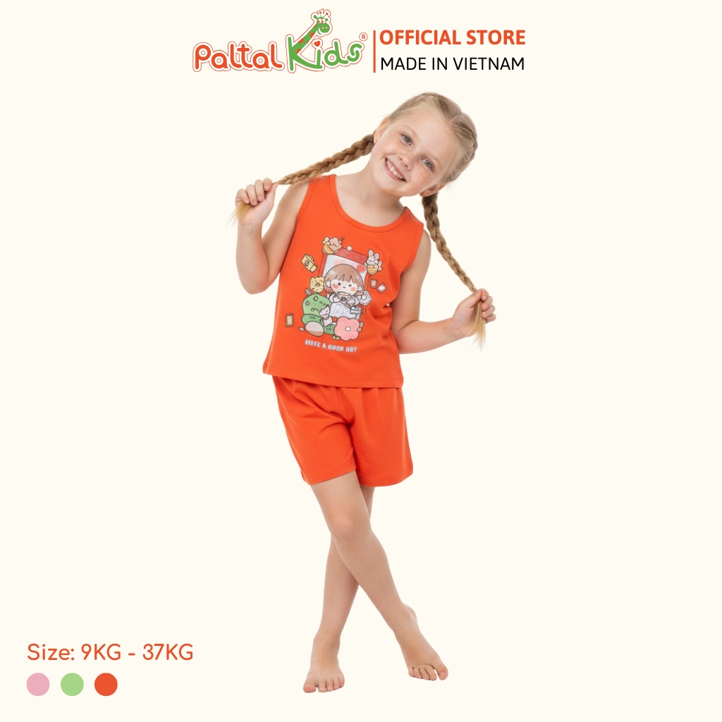 BST Mùa Hạ - Bộ Đùi Tay Ngắn Cotton Mỹ Bé Gái Cao Cấp - 025 2154