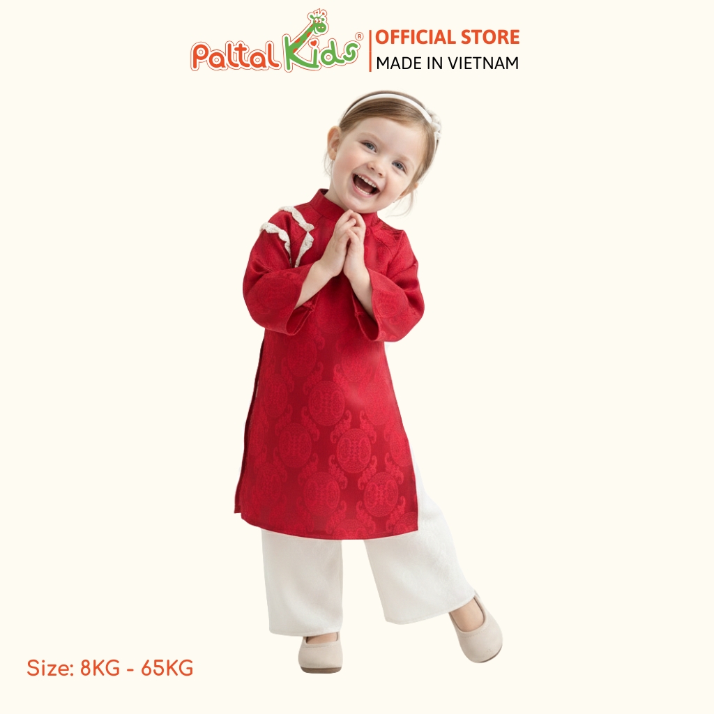 Set Áo Dài Gấm Mềm Cách Tân Bé Gái Cao Cấp - 533 6122