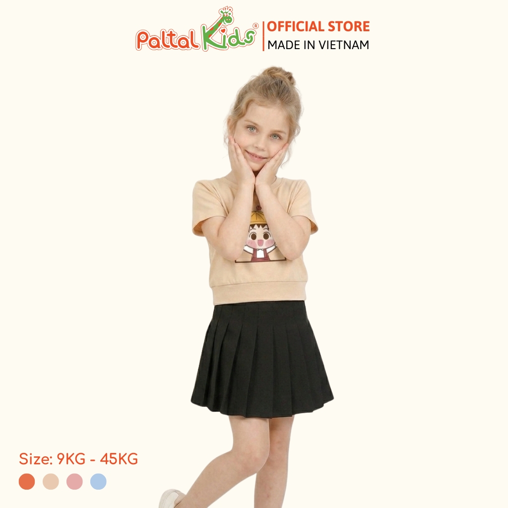 Áo Thun Croptop Cổ Tròn Hình In Bé Gái Cotton Borib Bé Gái Cao Cấp - 220 1407