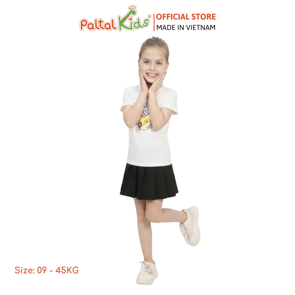 TRUNG THU 2024 - Áo Thun Cotton Mỹ Hình In Thỏ Ngọc Ngồi Cung Trăng Bé Gái Cao Cấp - 020 1429