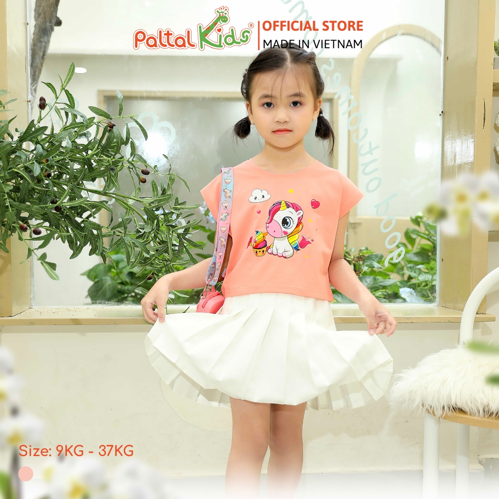 Áo Croptop Cotton Mỹ Bé Gái Cao Cấp - 020 1372