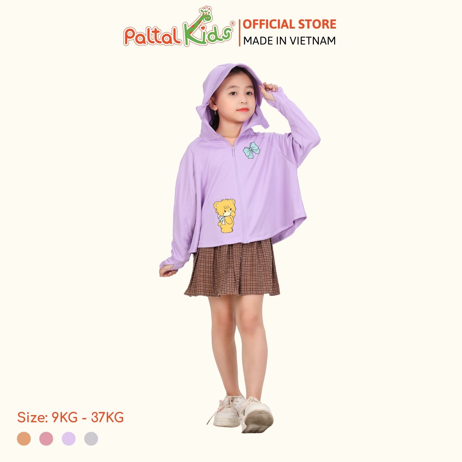 Áo Khoác Croptop Poly Chống Nắng Bé Gái Cao Cấp - 311 4034