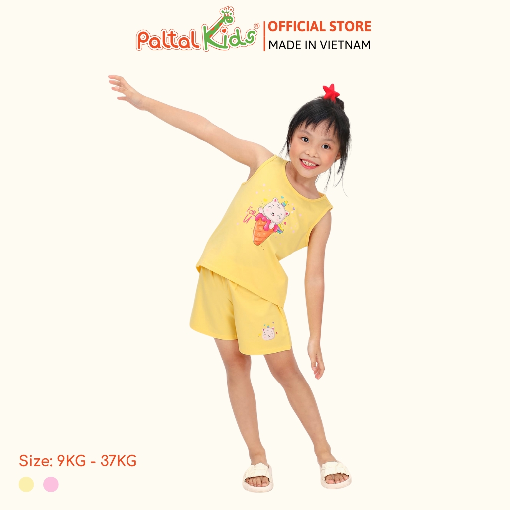 BST Mùa Hạ - Bộ Đùi Tay Ngắn Cotton Mỹ Bé Gái Cao Cấp - 025 2063