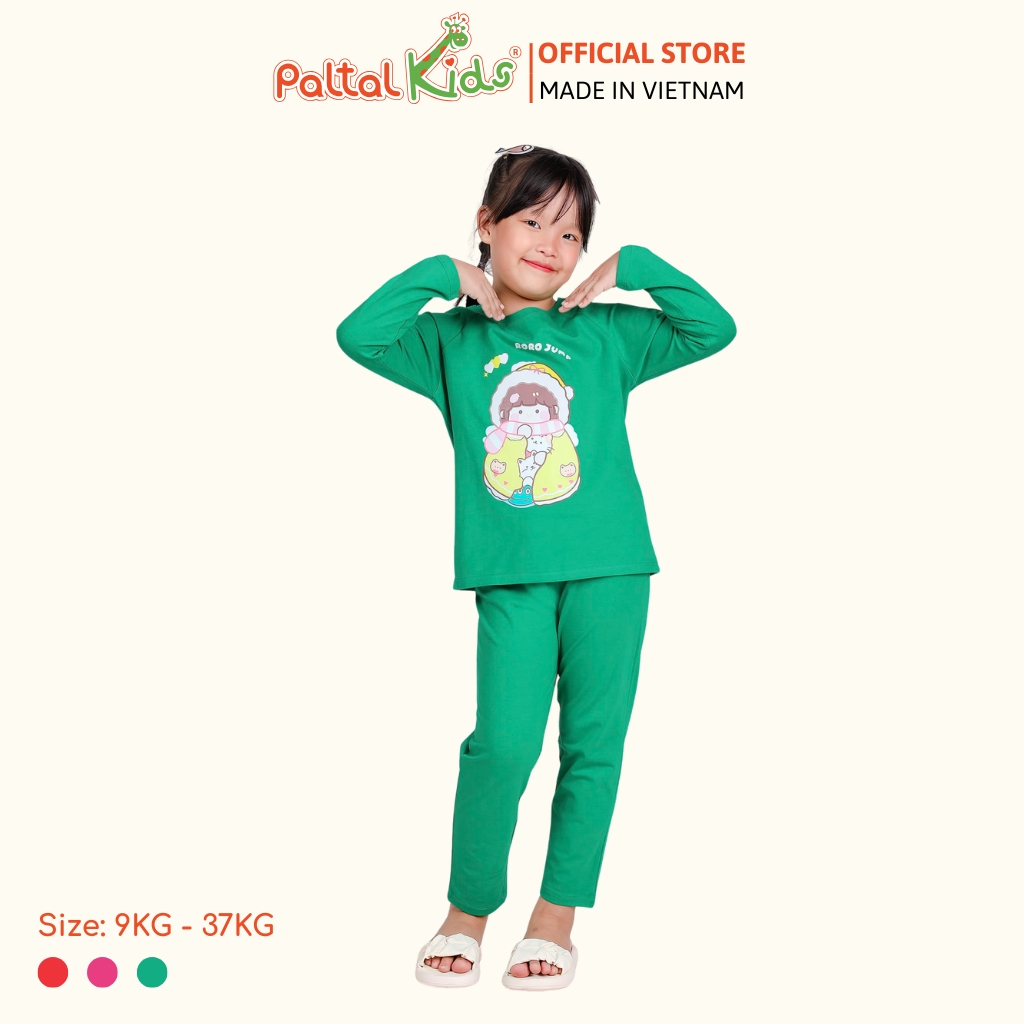 BST Mùa Đông - Đồ Bộ Tay Dài Cotton Mỹ Bé Gái Cao Cấp - 023 6021