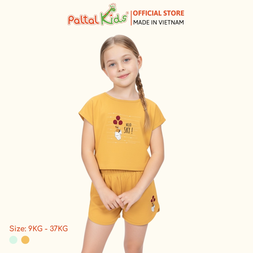 BST Mùa Hạ - Bộ Đùi Tay Ngắn Cotton Mỹ Bé Gái Cao Cấp - 025 2048