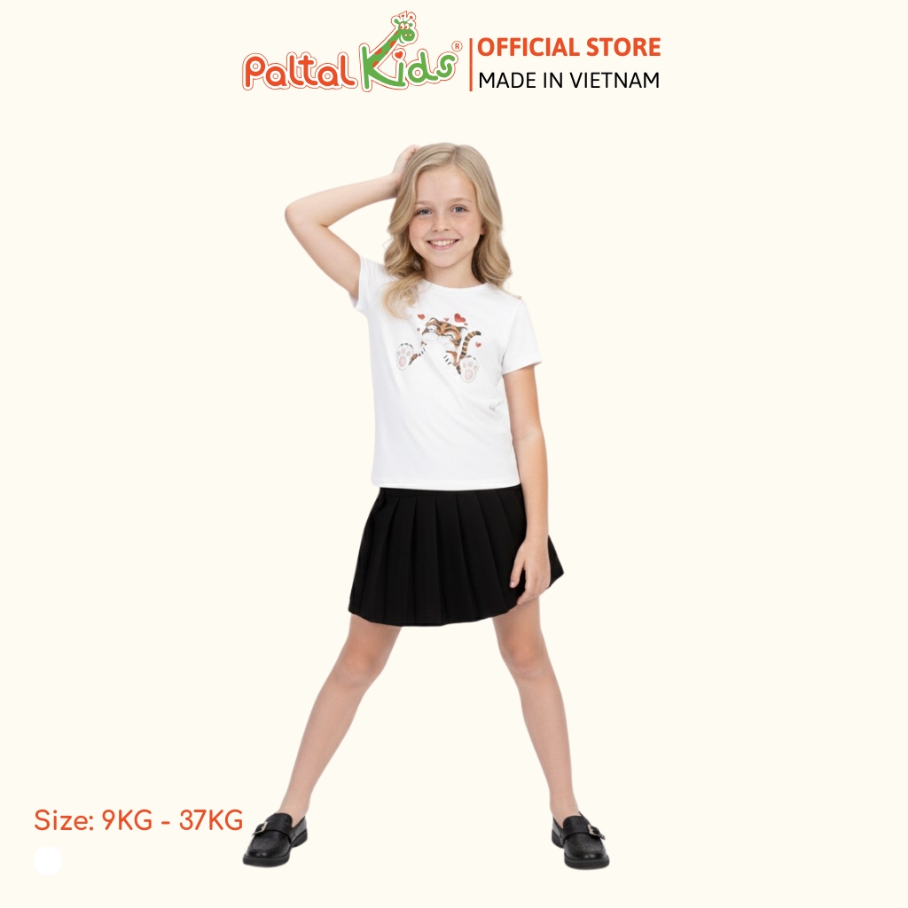 Áo Thun Cotton Mỹ Bé Gái Cao Cấp - 020 1374