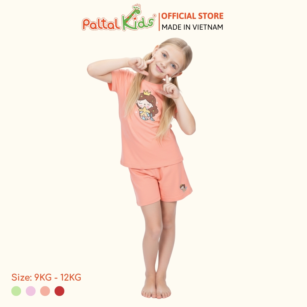 Đồ Bộ Đùi Cơ Bản Cotton Mỹ Bé Gái Cao Cấp - 025 5159 - Size 9