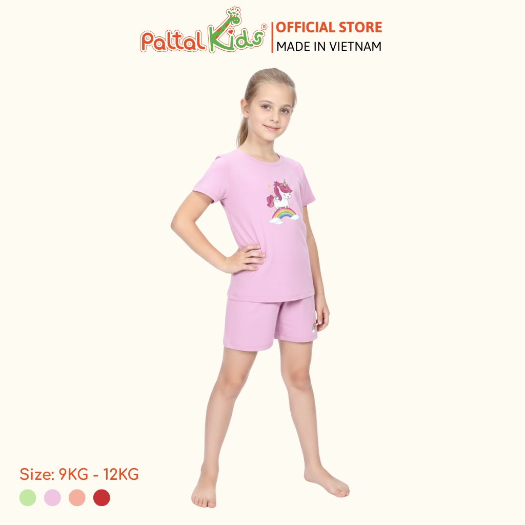 Đồ Bộ Đùi Cơ Bản Cotton Mỹ Bé Gái Cao Cấp - 025 2016 - Size 9